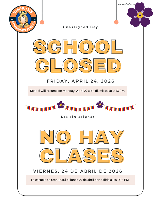 School closed April 24