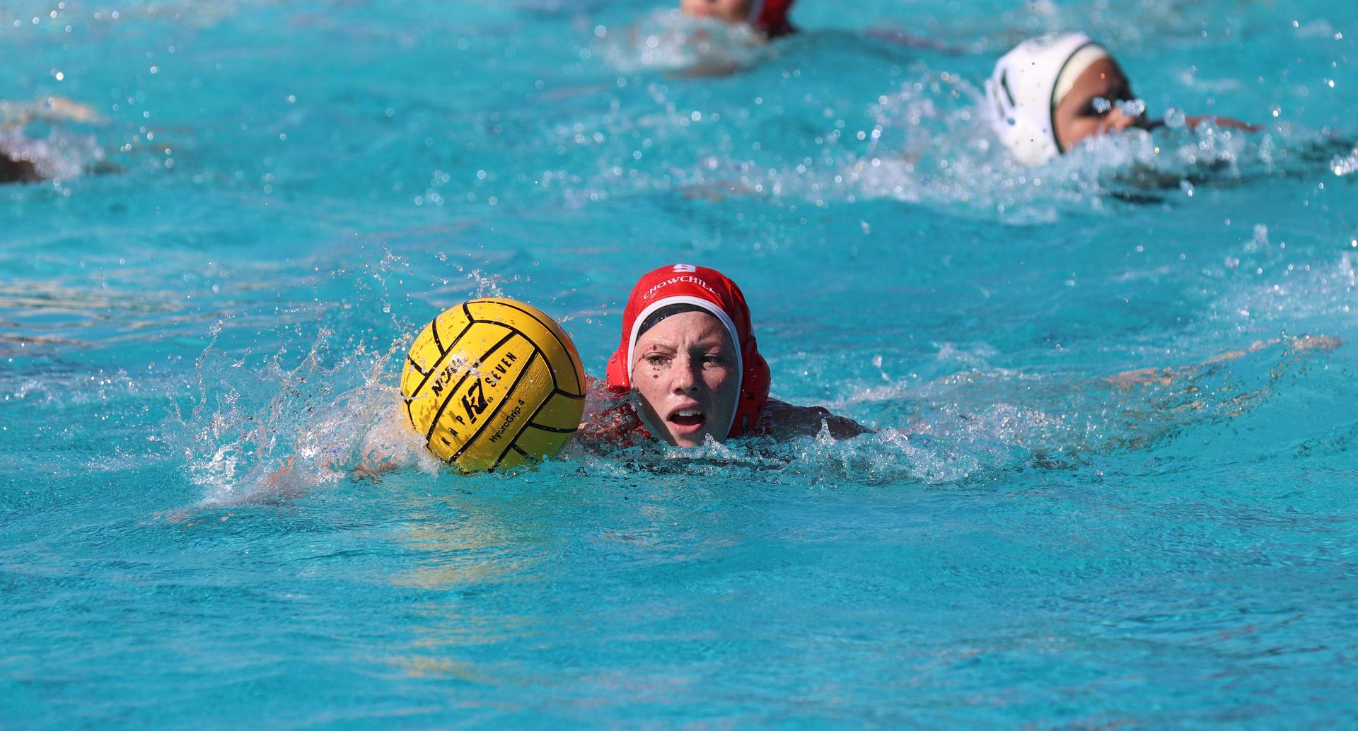 girls playing water polo against Hoover
