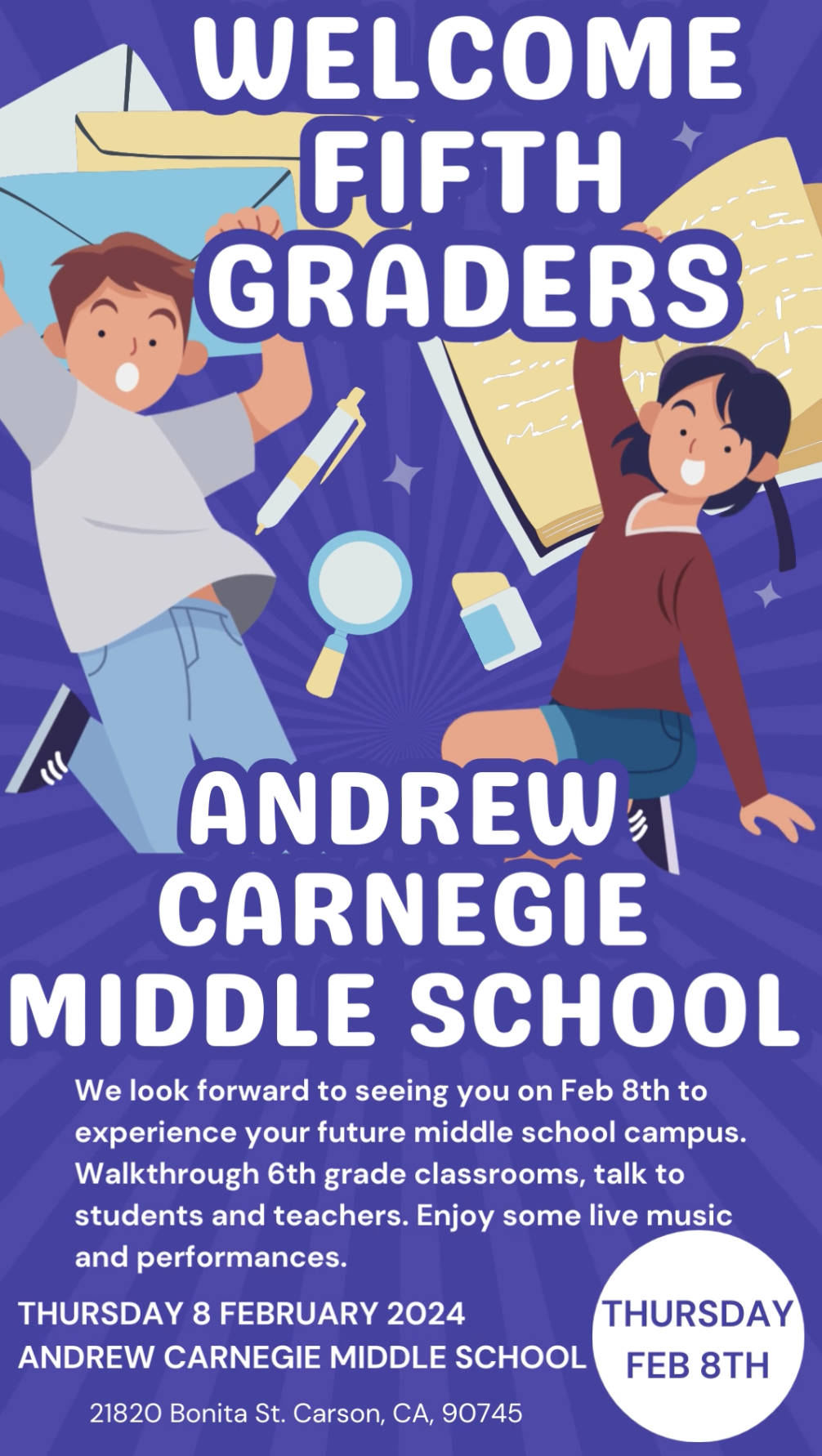 Andrew Carnegie Middle School Tour! Leapwood Elementary