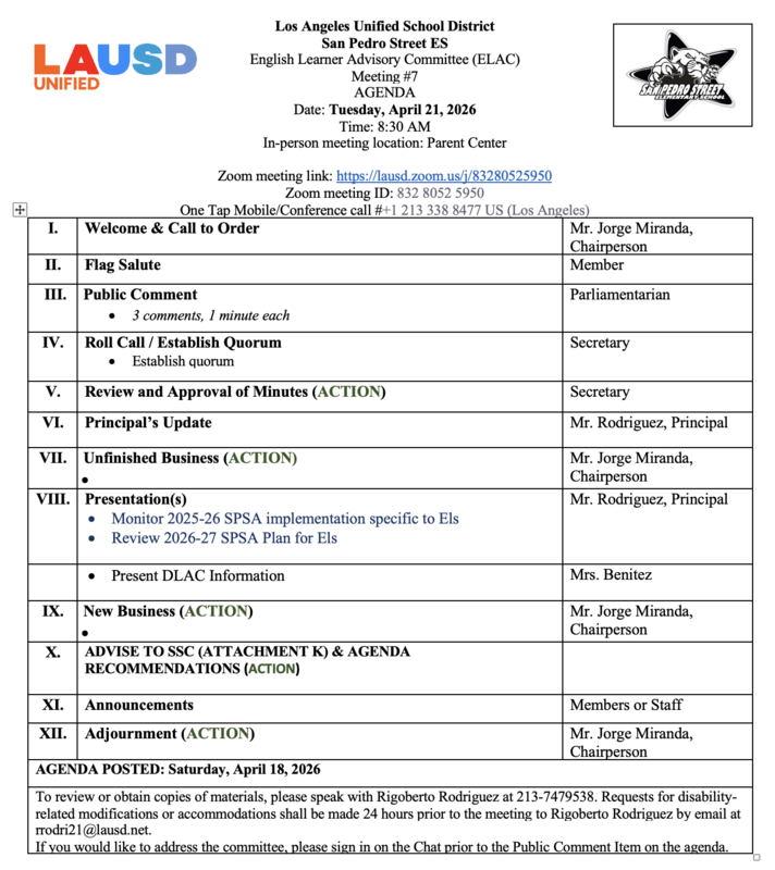 Agenda