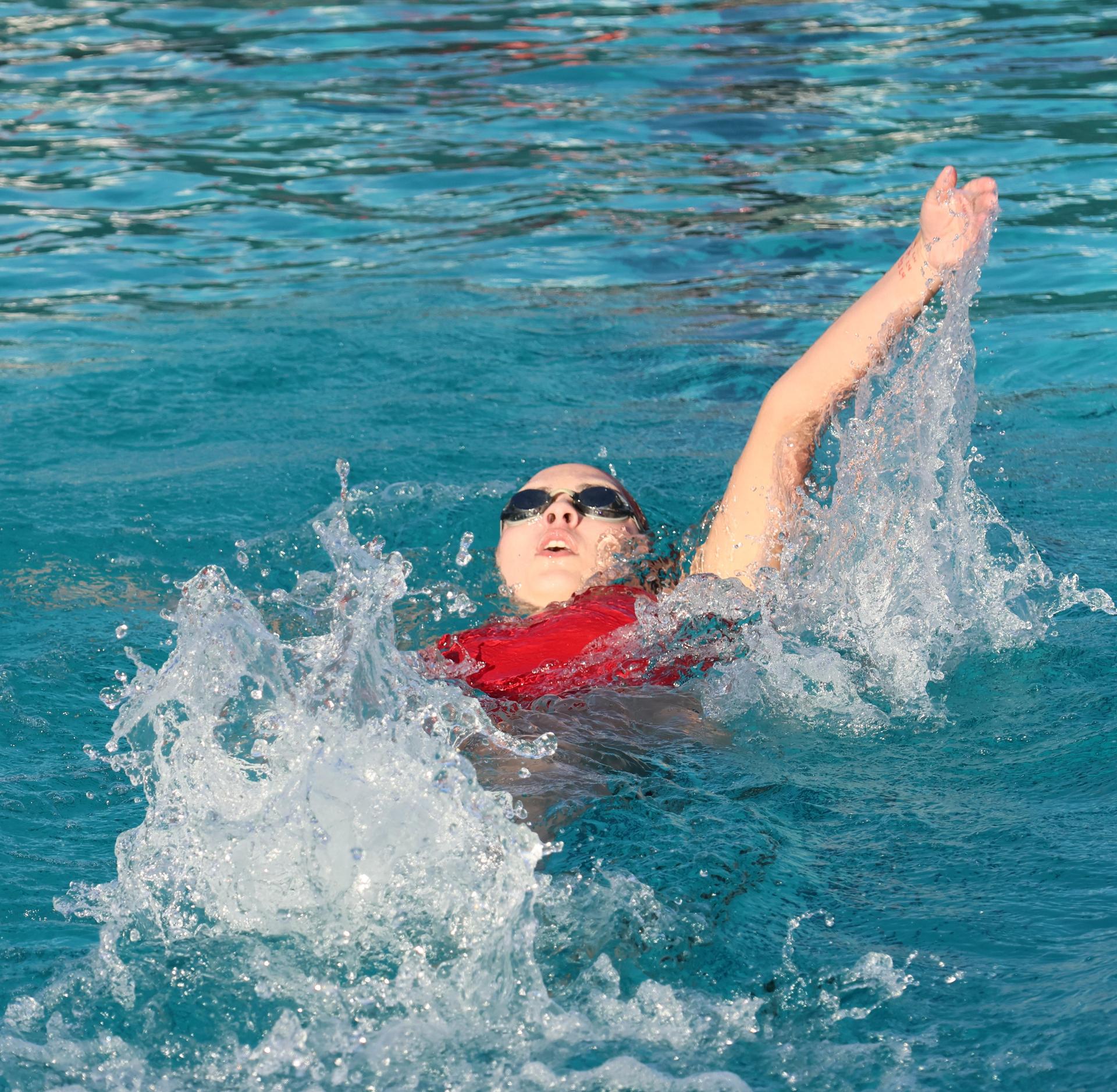 Kourtney Alexander swimming