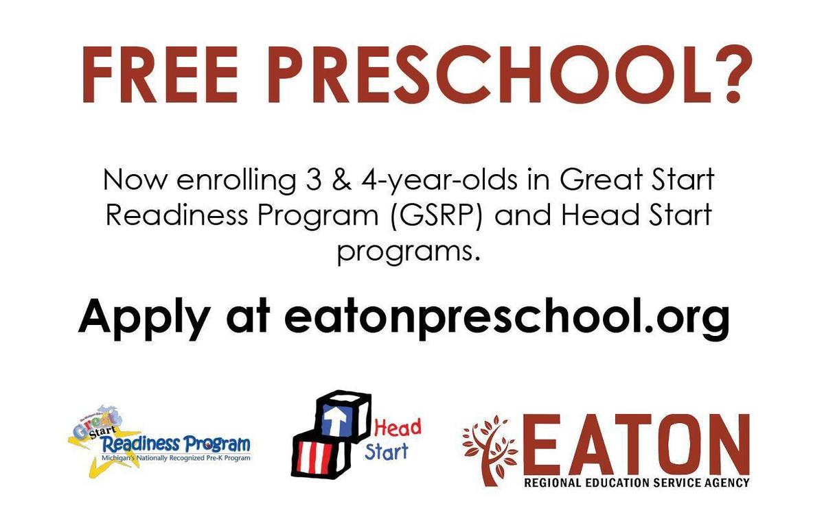 Free Preschool apply at eatonpreschool.org