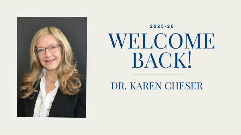 Karen Cheser welcome back graphic