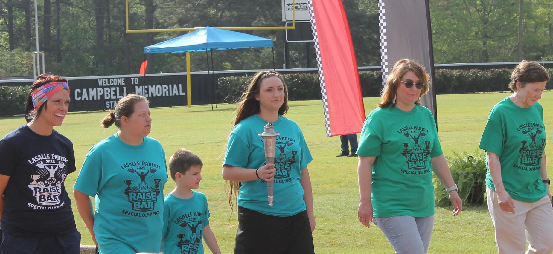 People Walking with Torch