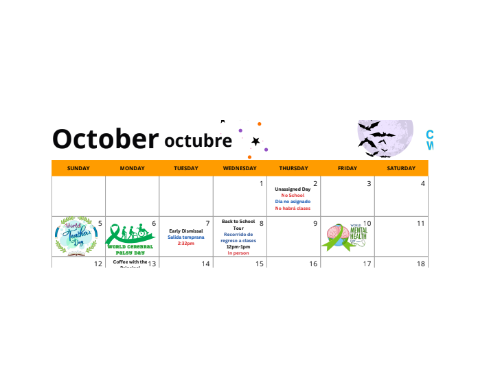 October Calendar