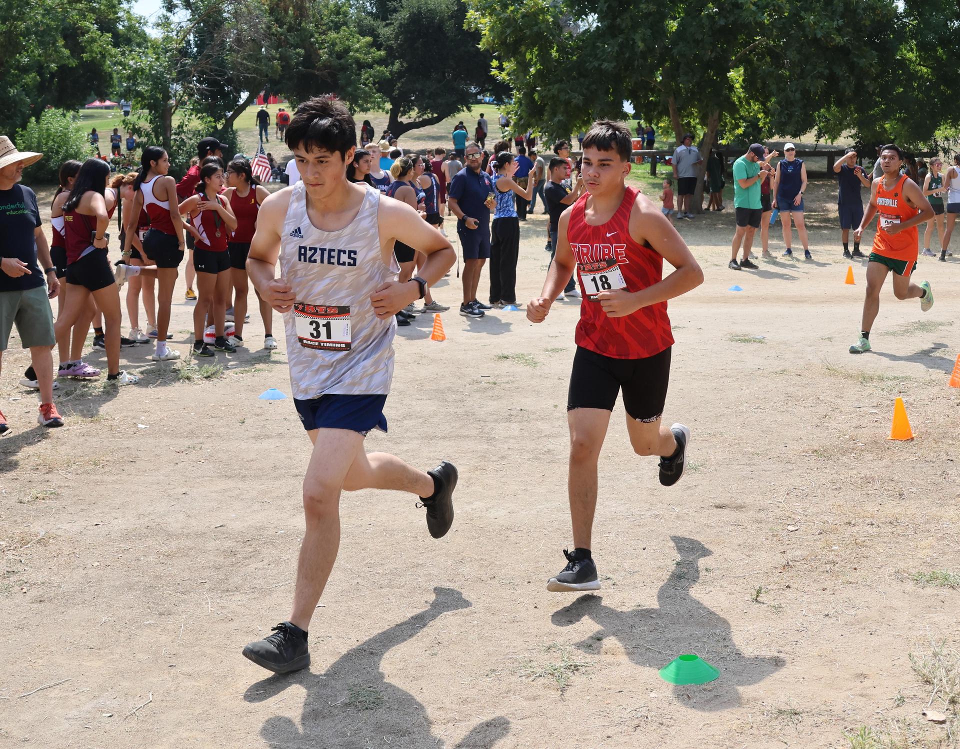 cross country runners in action at woodward park