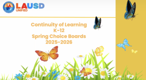 LAUSD Spring Break Continuity of Learning