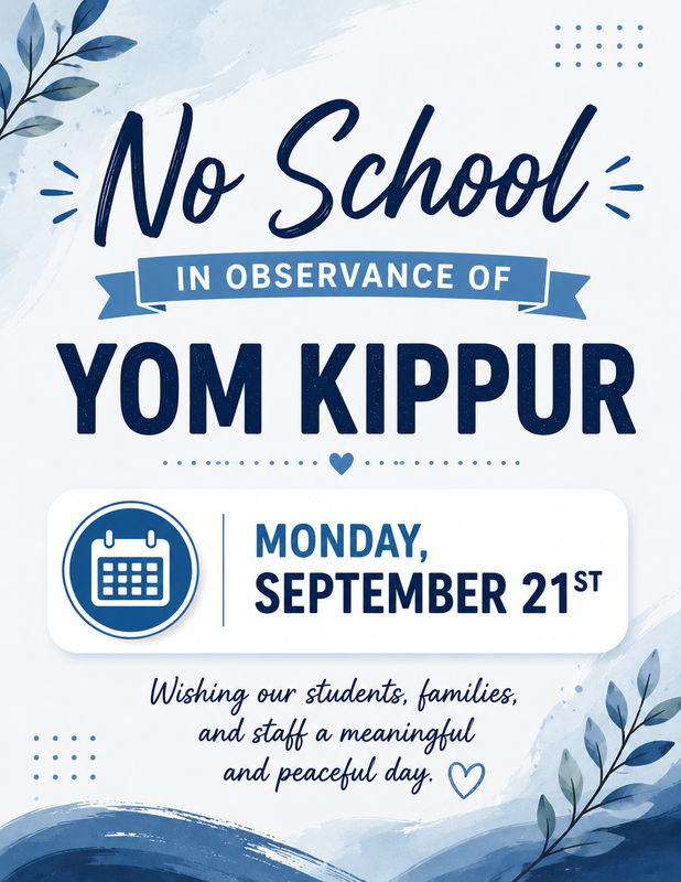 Yom Kippur - No School