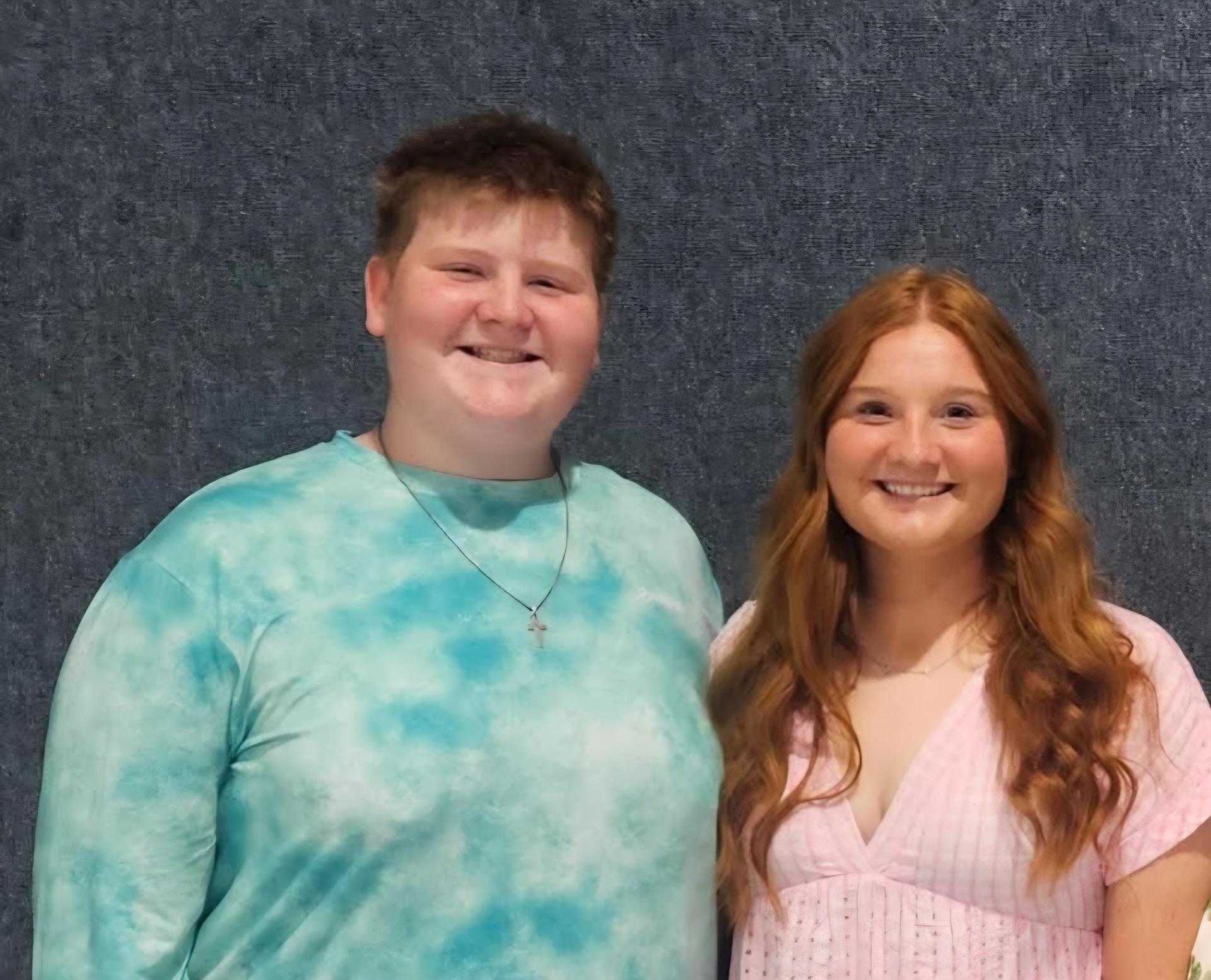 Hunter and Grace at Church