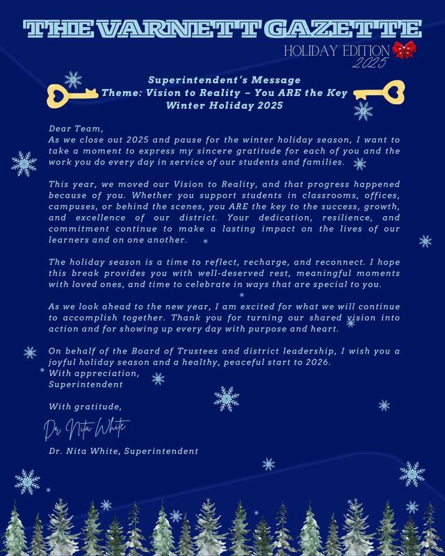 Varnette Gazette Holiday Edition 2025!