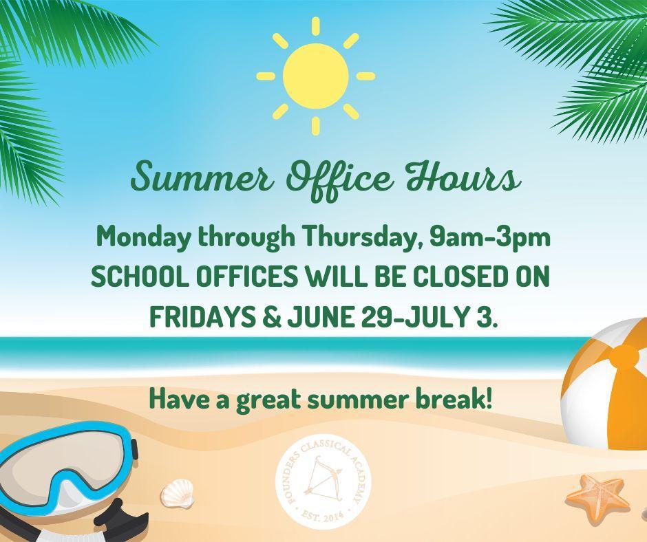 Summer Office Hours