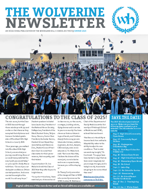 First page of Wolverine Newsletter
