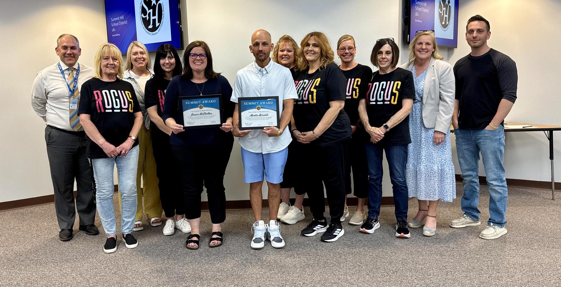 Our April Summit Award winners were recognized during the Board of Education meeting on April 22.