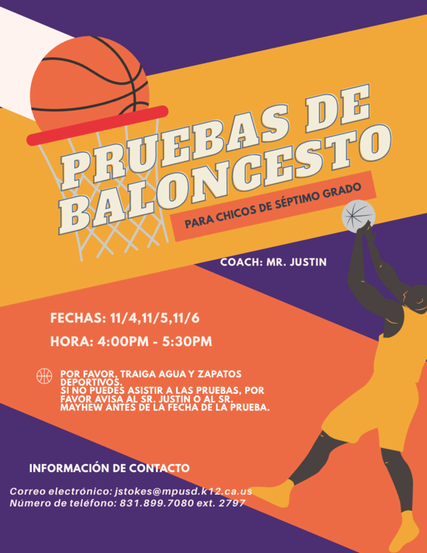 7th Grade Boys Basketball Tryouts