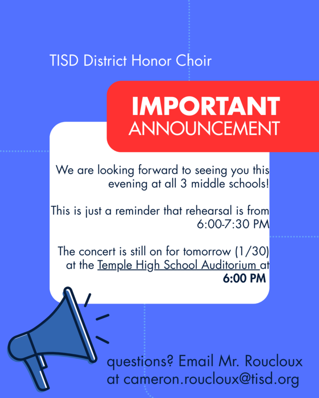 TISD District Honor Choir Featured Photo