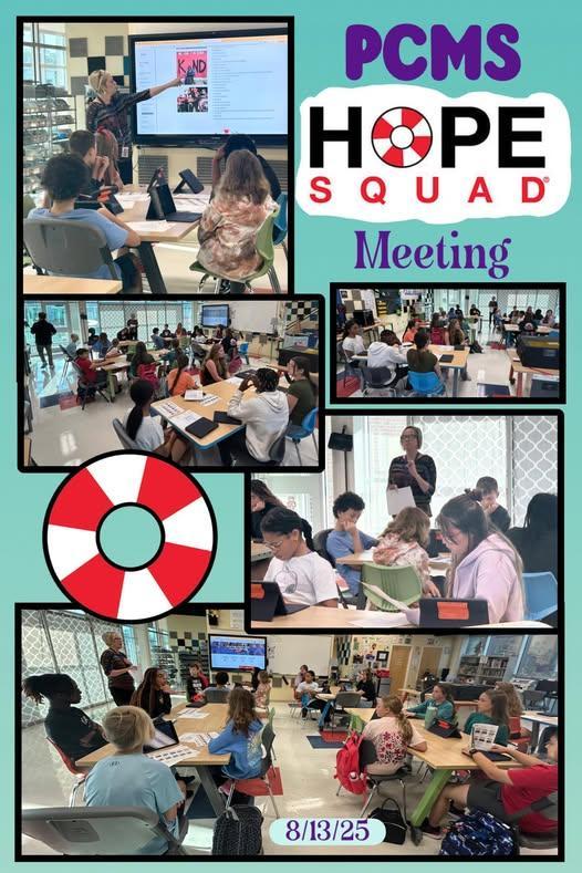 PCMS had its first Hope Squad Meeting.