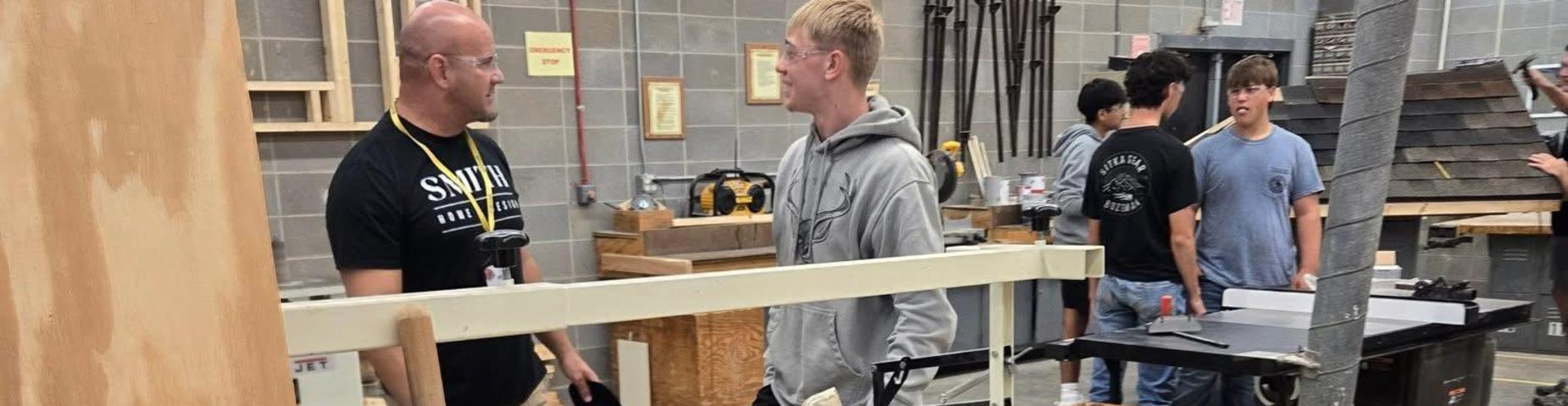 Power in Partnership continued this week with Brad Smith from Smith Home and Design speaking to our upper level Carpentry students. He assured the students that taking our classes is giving them a major advantage to getting started in Carpentry related industries. We thank Brad for making time for us and Graves County Economic Development for collaborating with us on Power in Partnership.