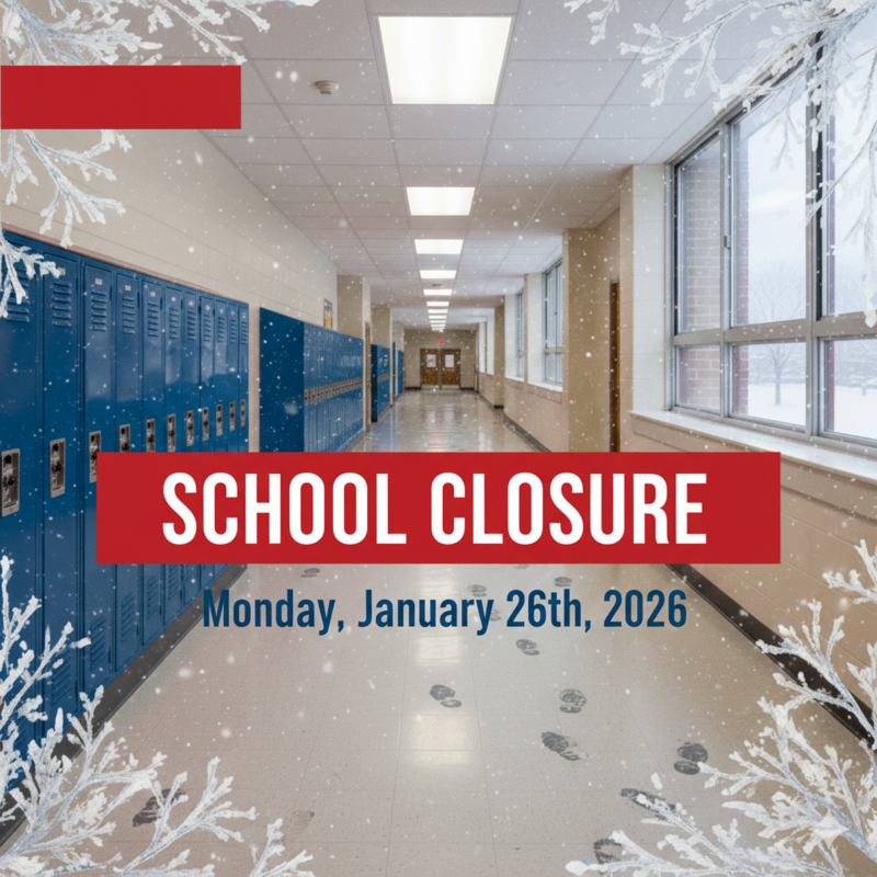 School Closed Monday, January 16th