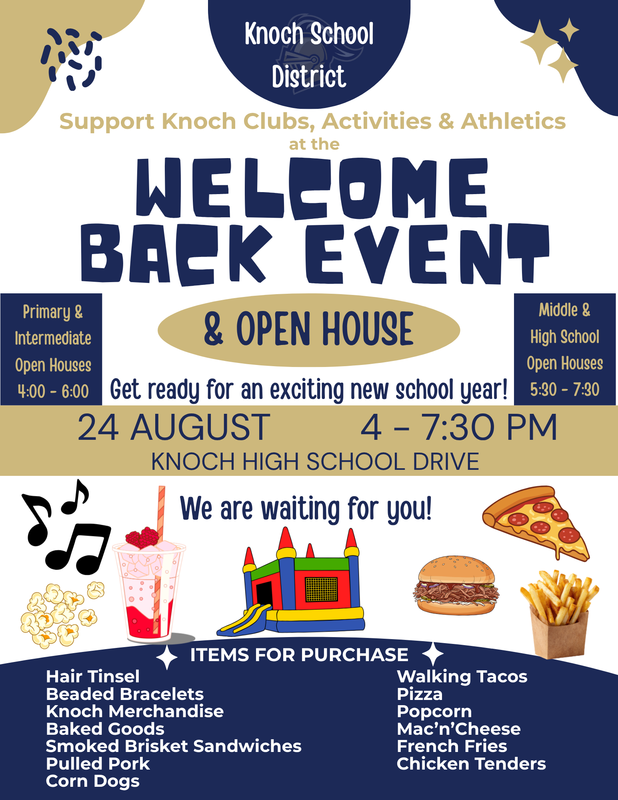 flyer for welcome back event - details in article