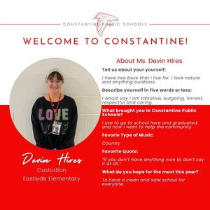 Devin Hires About Me flyer