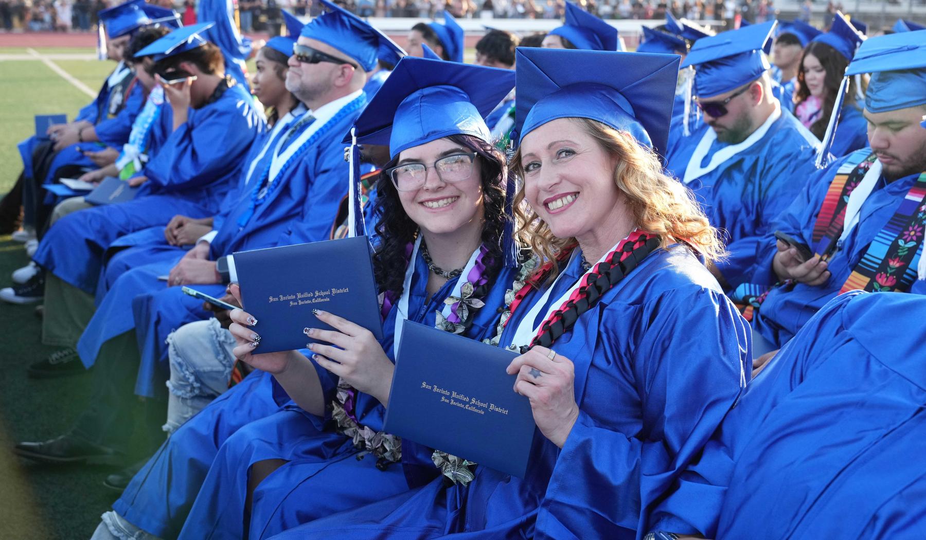 Mtn. View graduates -- a girl and her mom.