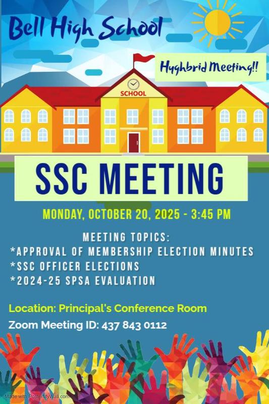 School Site Council Meeting (10.20.2025 @ 3:45pm) Featured Photo