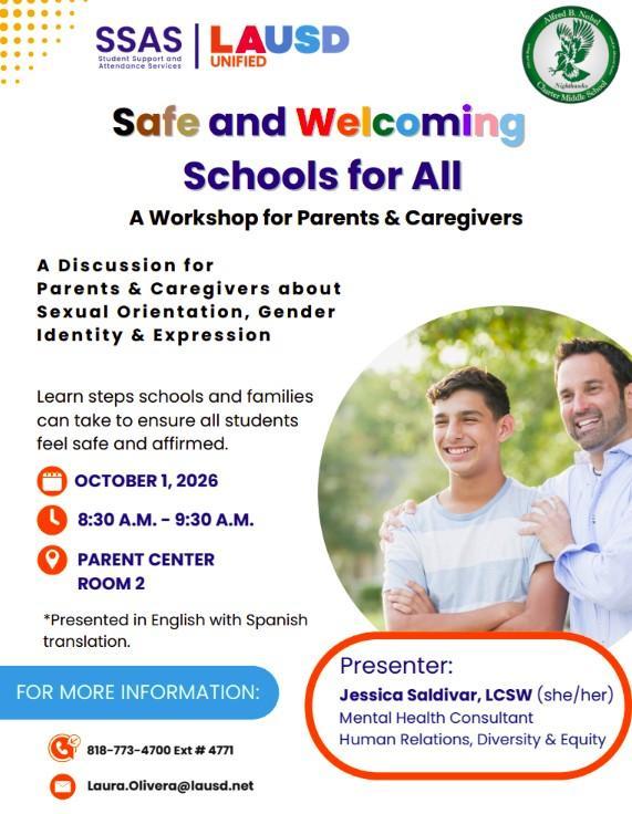 Safe & Welcoming Schools for all workshop Featured Photo