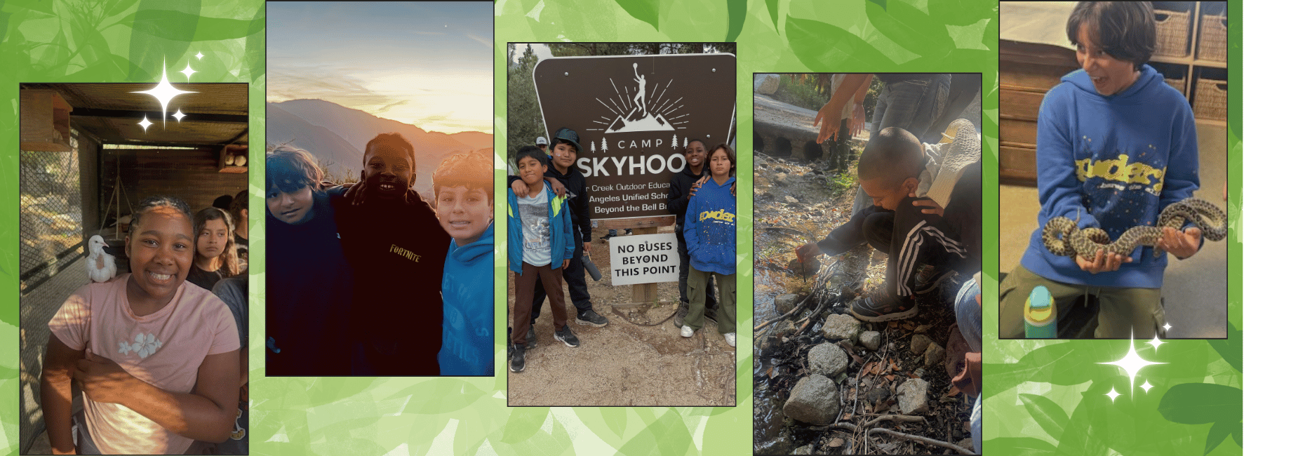 Children enjoying activities at Camp Skyhook.