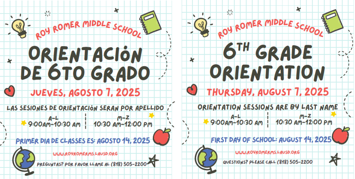 6th Grade Orientation