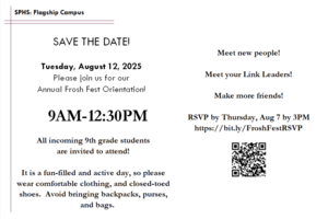 Tuesday, August 12, 2025, 9am-12:30pm, Flagship Campus, RSVP by Thursday 8/7/25
