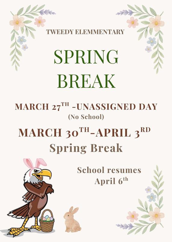 Spring Break flyer in english