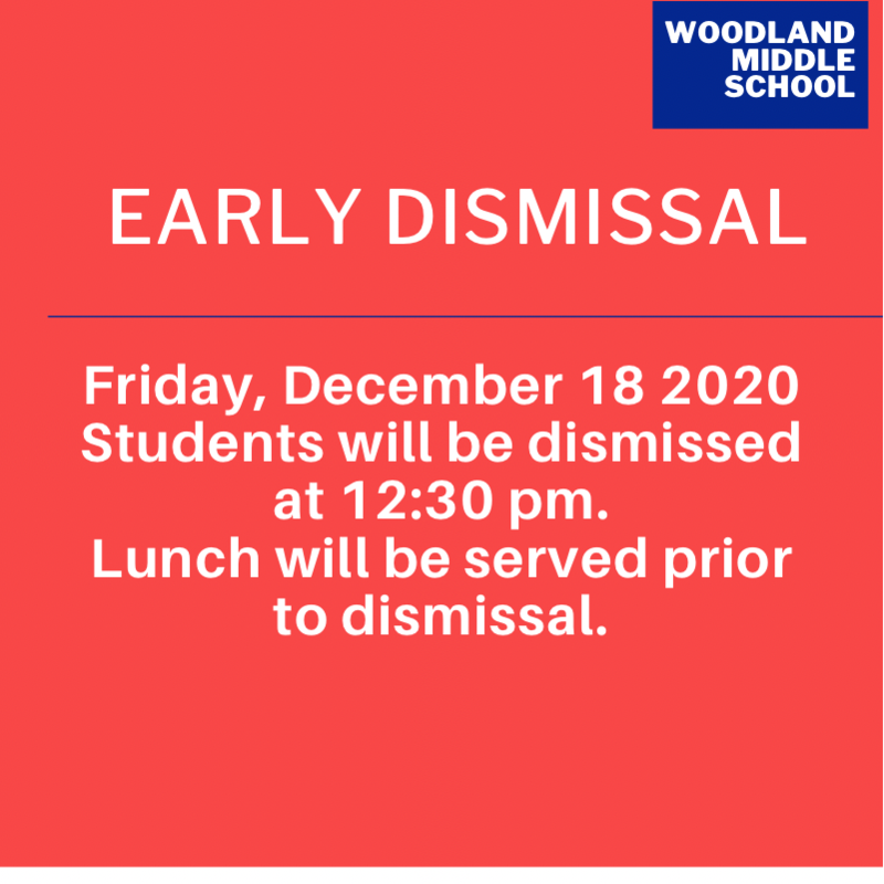 Early Dismissal- Friday December 18, 2020 Featured Photo