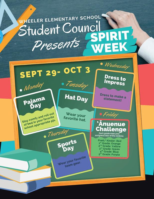 Spirit WEek Flyer for 9/29-10/3