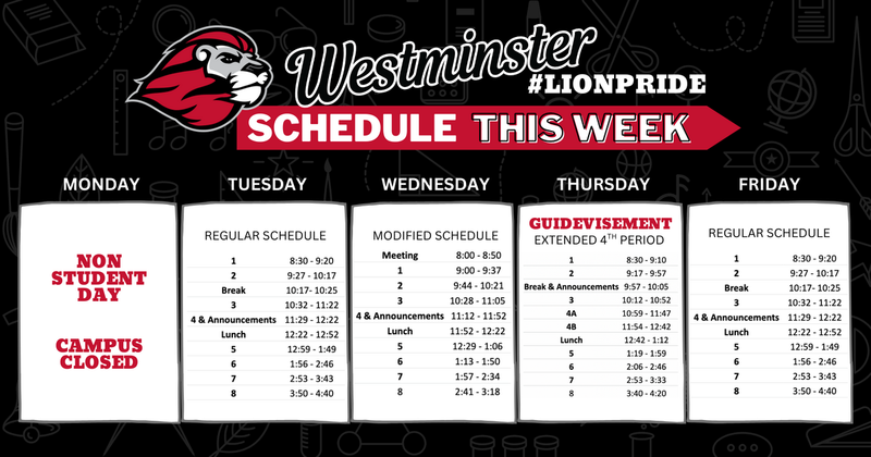 Special Bell Schedule This Week!