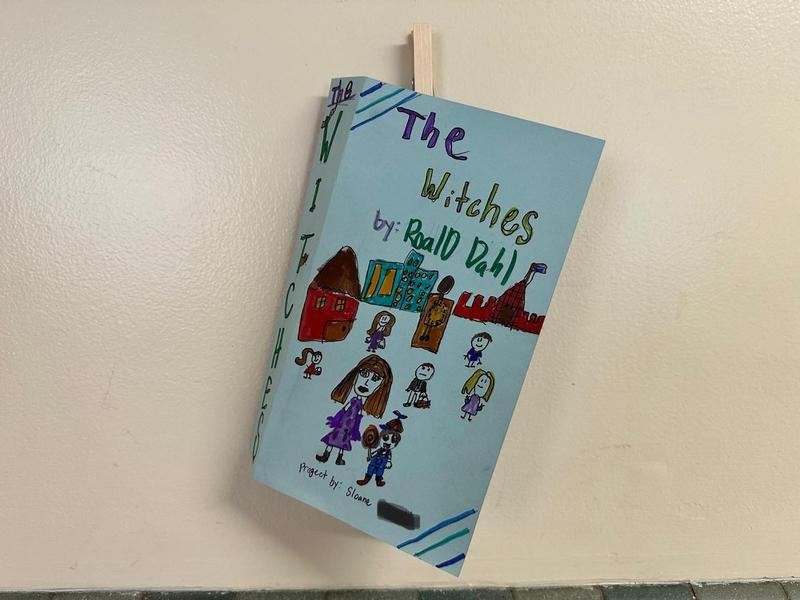 Picture of the week: Sloane in Grade 5's summer reading project hanging in the hall. It's so great to see student projects on our walls again!