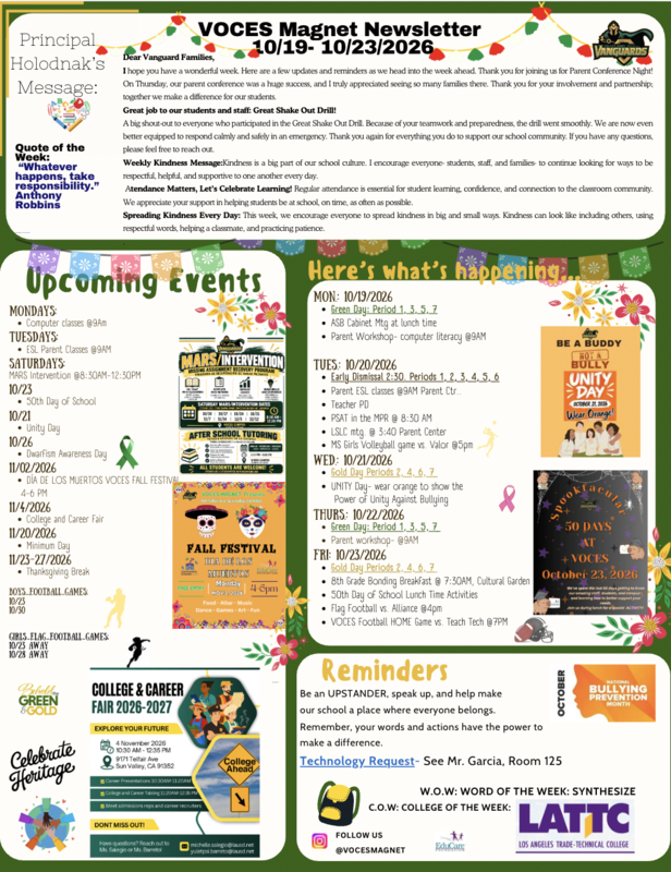 Newsletter Oct. 21-23