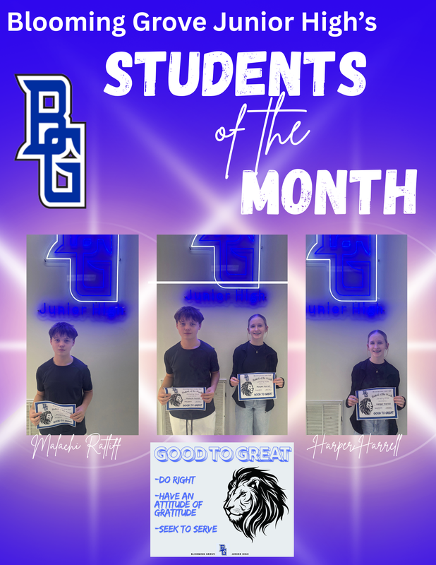 BGJH Students of the Month Thumbnail Image