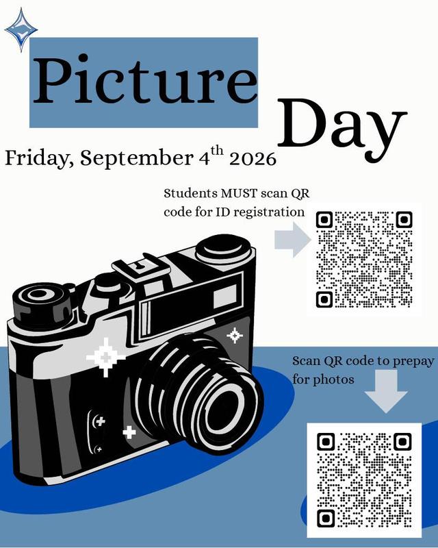 Picture Day Flyer with registration QR codes